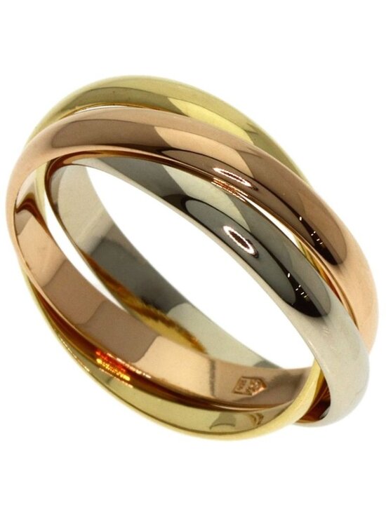 Cartier Jewelry - Cartier Trinity SM 50 Ring 18k Yellow Gold 18k White Pink